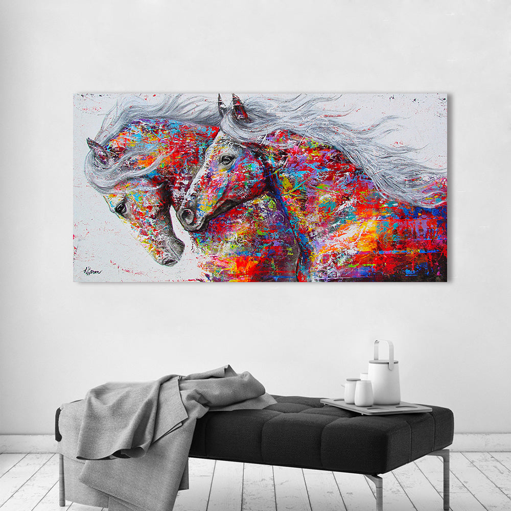 Frameless horse decorative painting
