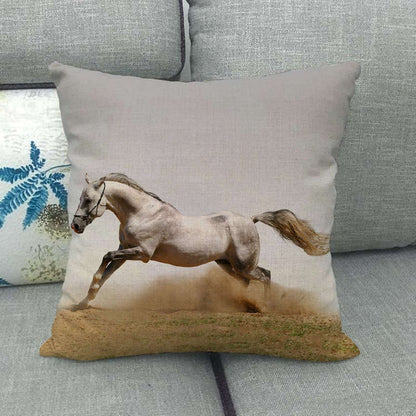 Flax Digital Printed Horse Pattern Pillowcase