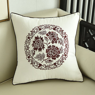 Chinese Style Horse Embroidery Bedside Pillow