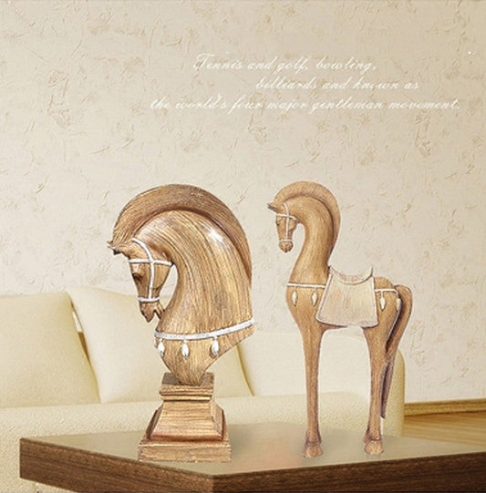 Nordic Texture Resin Crafts Horse Ornaments