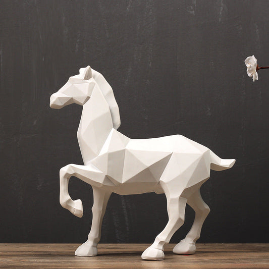 Nordic Minimalist Modern Origami  Horse Ornaments