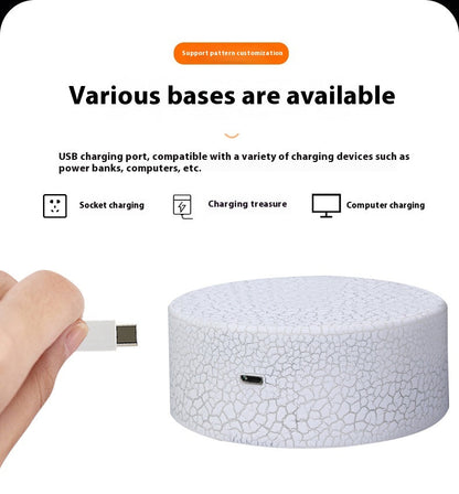 Horse Head Series Colorful Touch Remote Control 3D Table Lamp