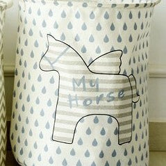 Cartoon Horse Large Dirty Clothes Bucket